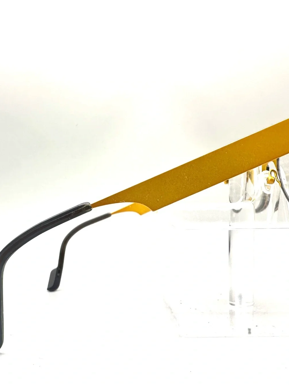 Anne et Valentin Fire U 129 Eyeglasses Brown Yellow Round Frame Made in France